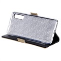 Lace Pattern Samsung Galaxy A70 Wallet Case - Black