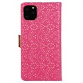 Lace Pattern iPhone 11 Pro Wallet Case - Hot Pink