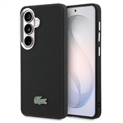 Samsung Galaxy S26 Lacoste Iconic Petit Pique Metal Logo Case - MagSafe Compatible - Black