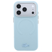 iPhone 18 Pro Lacoste PVC Petit Pique Semi Wrap Embossed MagSafe Case - Blue