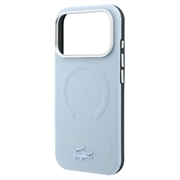 iPhone 18 Pro Lacoste PVC Petit Pique Semi Wrap Embossed MagSafe Case - Blue