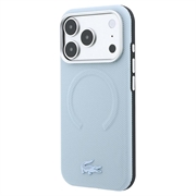 iPhone 18 Pro Lacoste PVC Petit Pique Semi Wrap Embossed MagSafe Case - Blue