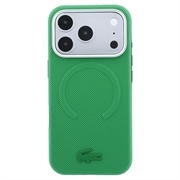 iPhone 18 Pro Lacoste PVC Petit Pique Semi Wrap Embossed MagSafe Case - Estragon