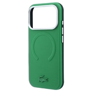 iPhone 18 Pro Lacoste PVC Petit Pique Semi Wrap Embossed MagSafe Case - Estragon