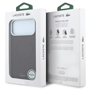 iPhone 18 Pro Max Lacoste PVC Petit Pique Semi Wrap Embossed MagSafe Case - Burgundy