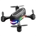 Lansenxi LS-NVO Rainbow Mini Drone with Colorful LED and Dual Camera - Black