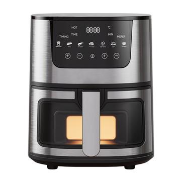 Large Capacity Stainless Steel Multi-Function Air Fryer with Viewing Window - 1500W, 7L