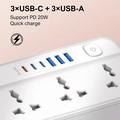 Ldnio SC5614 Power Strip with 5 Outlets and 6 USB Ports - 2m, EU P