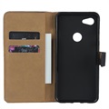 Google Pixel 3a Leather Wallet Case with Stand - Black