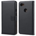 Google Pixel 3a XL Leather Wallet Case with Stand - Black