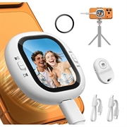 Lemorele R1021 Vlog Selfie Monitor Screen with Bluetooth Remote - White