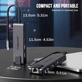 Lemorele TC24L 5-in-1 USB-C Hub - HDMI, Gigabit Ethernet, USB-C, 2x USB-A
