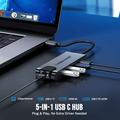Lemorele TC24L 5-in-1 USB-C Hub - HDMI, Gigabit Ethernet, USB-C, 2x USB-A