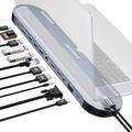 Lemorele TC28 12-in-1 USB-C Hub / Docking Station - Silver / Grey