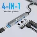 Lemorele TC53 Compact 4-in-1 USB 3.0 Hub - Grey