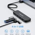 Lemorele TC55 Slim 4-Port USB 3.0 Hub - Black