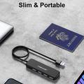 Lemorele TC55 Slim 4-Port USB 3.0 Hub - Black