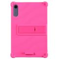 Lenovo Idea Tab Pro Gen 2, Motorola Moto Pad 70 Pro Silicone Case with Kickstand - Hot Pink