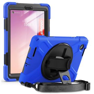 Lenovo Tab M8 Gen 4 Heavy Duty 360 Case with Hand Strap - Blue