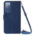 Line Series Samsung Galaxy S20 FE Wallet Case - Blue