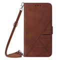 Line Series Samsung Galaxy S20 FE Wallet Case - Brown