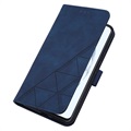 Line Series Samsung Galaxy S22 5G Wallet Case - Blue