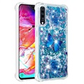 Liquid Glitter Samsung Galaxy A70 TPU Case - Blue Butterfly