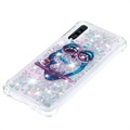 Liquid Glitter Samsung Galaxy A70 TPU Case - Owl