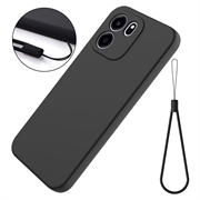 OnePlus Nord CE6 Liquid Silicone Case with Hand Strap - Black