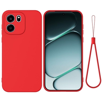 OnePlus Nord CE6 Liquid Silicone Case with Hand Strap - Red