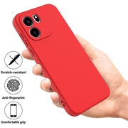 OnePlus Nord CE6 Liquid Silicone Case with Hand Strap - Red