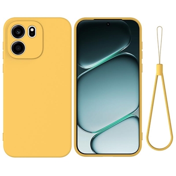 OnePlus Nord CE6 Liquid Silicone Case with Hand Strap - Yellow