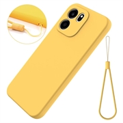 OnePlus Nord CE6 Liquid Silicone Case with Hand Strap - Yellow
