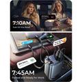 Lisen B104 4-in-1 Car Charger with Retractable USB-C & Lightning Cables - 45W