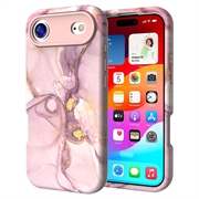 iPhone Air Luxury Marble Hybrid Case - Pink / Gold