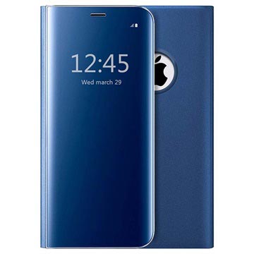 iPhone 7/8/SE (2020)/SE (2022) Luxury Mirror View Flip Case - Blue