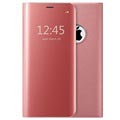 iPhone 7/8/SE (2020)/SE (2022) Luxury Mirror View Flip Case - Rose Gold