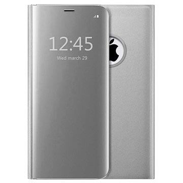 iPhone 7/8/SE (2020)/SE (2022) Luxury Mirror View Flip Case - Silver