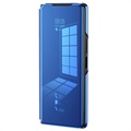 Luxury Series Mirror View Samsung Galaxy Z Fold2 5G Flip Case - Blue