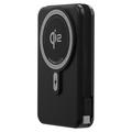 M01B 10000mAh MagSafe Power Bank with Built-In USB-C Cable - Black