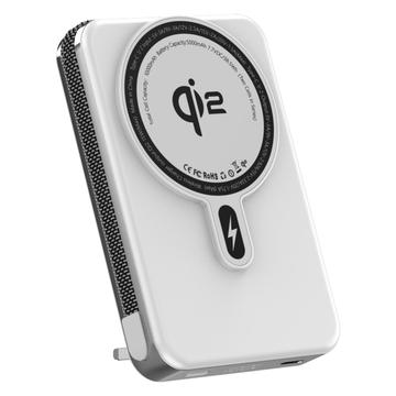 M01B 10000mAh MagSafe Power Bank with Built-In USB-C Cable - White