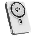 M01B 10000mAh MagSafe Power Bank with Built-In USB-C Cable - White
