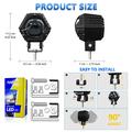 M1 PRO LED Motorcycle/Car Spotlight – 18000lm, 10 Modes, IP68, 9–32V - Black