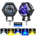 M1 PRO LED Motorcycle/Car Spotlight – 18000lm, 10 Modes, IP68, 9–32V - Black