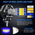 M1 PRO LED Motorcycle/Car Spotlight – 18000lm, 10 Modes, IP68, 9–32V - Black