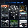 M1 PRO LED Motorcycle/Car Spotlight – 18000lm, 10 Modes, IP68, 9–32V - Black