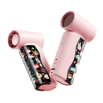 M126 Mini Portable Pocket Fan with Stickers Display - 18000RPM - Pink