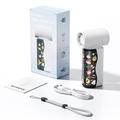 M126 Mini Portable Pocket Fan with Stickers Display - 18000RPM - White
