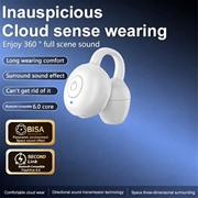 M32 Single Ear-Clip Wireless Earphone - White