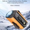 M376 Portable Waist Fan with Semiconductor Ice-Cooling - Orange / Black